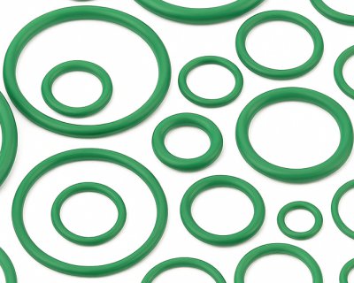 Oringi FPM o grubości 2.5mm Zielone
