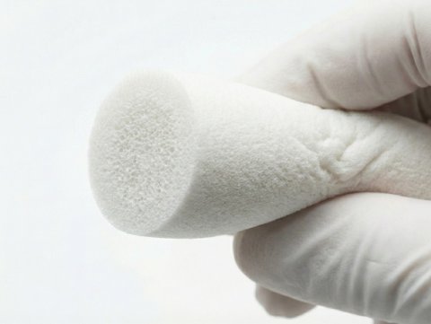 Biały sznur silikonowy gąbczasty