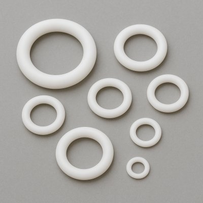 Oringi silikonowe calowe od 1.42mm do 3mm Białe